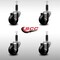 Service Caster 3'' SS Phenolic Wheel Swivel 1'' Expanding Stem Caster Set, 4PK SCC-SSEX20S314-PHS-1-4 - alternate 2